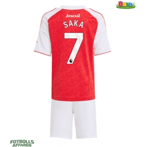 Arsenal Bukayo Saka #7 Hemmaställ Barn 2025-26 Kortärmad (+ Korta byxor)